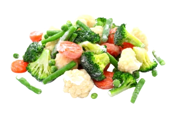 A mixed selection of cut vegetables for foodservice and retail applications